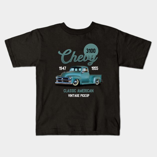 Chevy 3100 Kids T-Shirt by hardtbonez